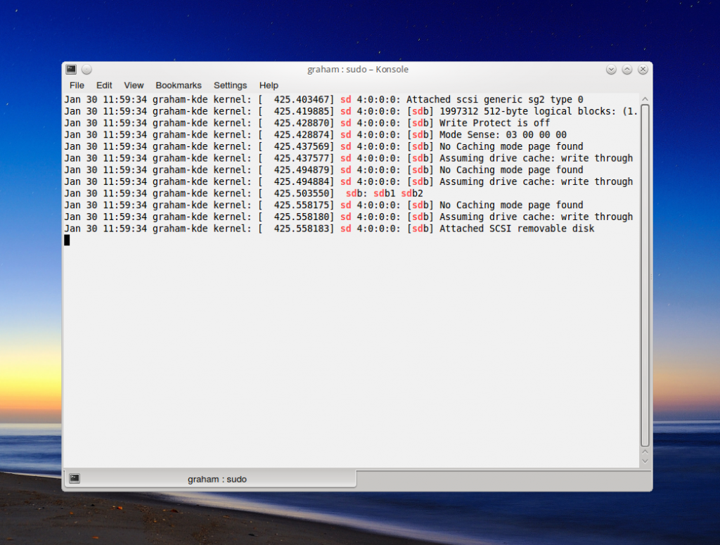 Whenever a new USB drive is connected, you system logs become a hive of activity.